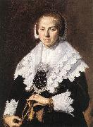 HALS, Frans Portrait of a Woman Holding a Fan oil painting